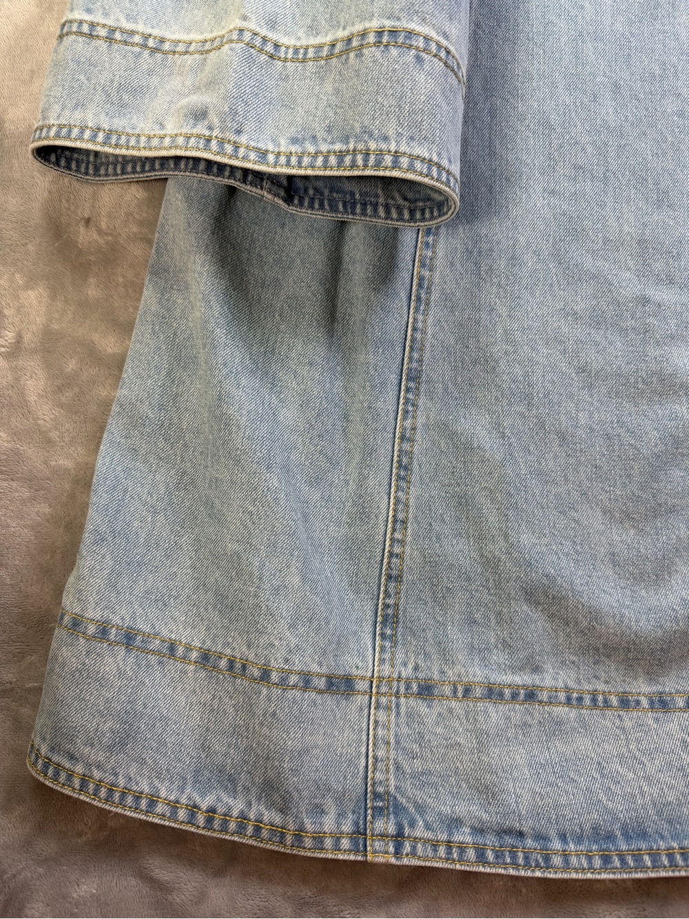 Free People Light Blue Denim Shift Dress Women’s Summer M - Picture 10 of 12